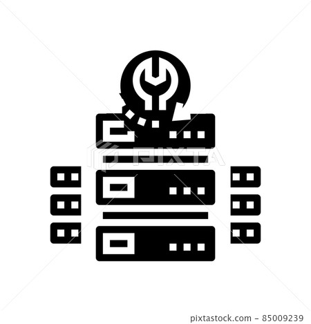 raid data recovery glyph icon vector illustration 85009239