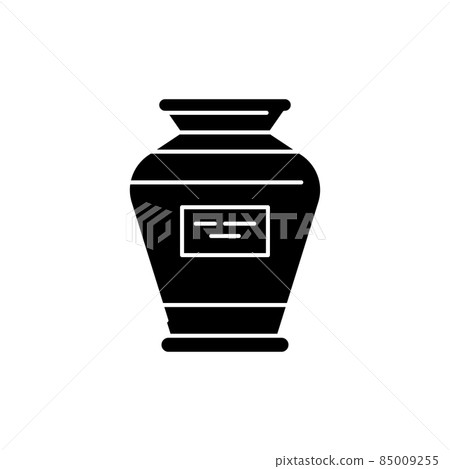 Urn for ashes line color icon. Religion. Sign for web page Urn for ashes line color icon. Religion. Sign for web page 85009255