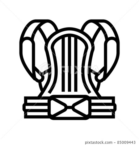 posture belt line icon vector illustration 85009443