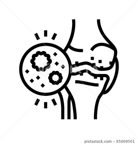 infectious arthritis line icon vector illustration infectious arthritis line icon vector illustration 85009501