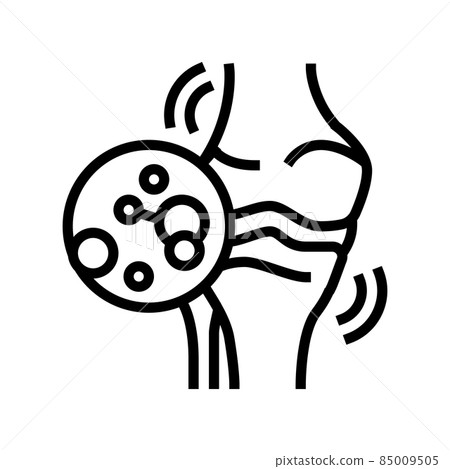 juvenile idiopathic arthritis line icon vector illustration juvenile idiopathic arthritis line icon vector illustration 85009505