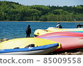 Shinshu, Northern Alps, Lake Aoki. I was able to meet on such a sunny day. 85009558