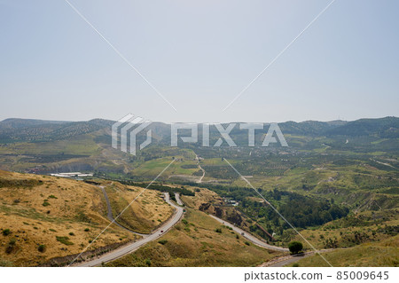beautiful landscape in the Maale Hamat Gader mountains in the Yarmouk River Valley 85009645