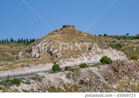 beautiful landscape in the Maale Hamat Gader mountains in the Yarmouk River Valley beautiful landscape in the Maale Hamat Gader mountains in the Yarmouk River Valley 85009723