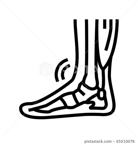 tendonitis problem line icon vector illustration tendonitis problem line icon vector illustration 85010076