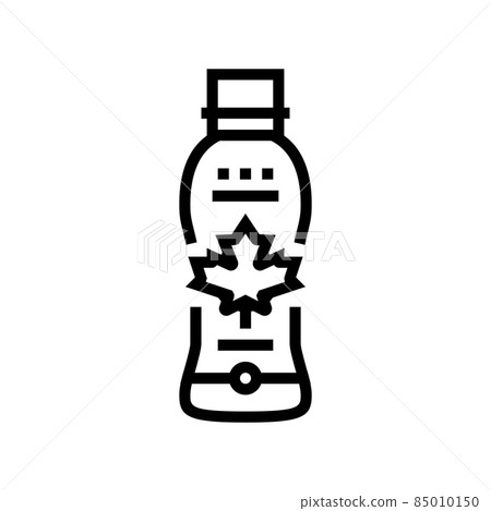 maple water bottle line icon vector illustration 85010150