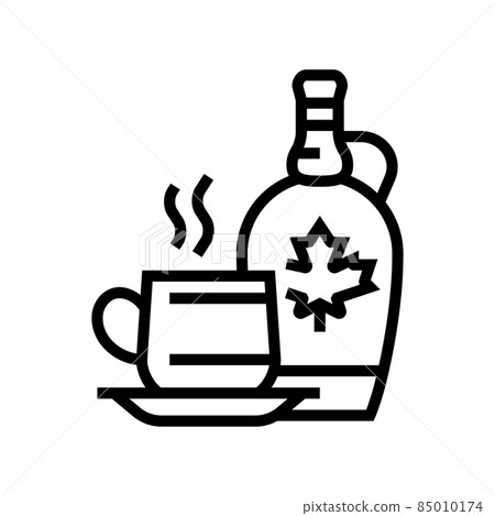 drink with maple syrup line icon vector illustration drink with maple syrup line icon vector illustration 85010174