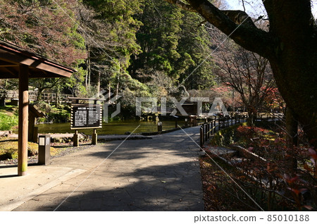 Rest area at the end of the Takachiho Gorge promenade 85010188