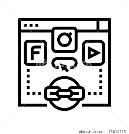 social bookmarking line icon vector illustration social bookmarking line icon vector illustration 85010215