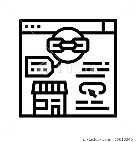 niche link building line icon vector illustration 85010240