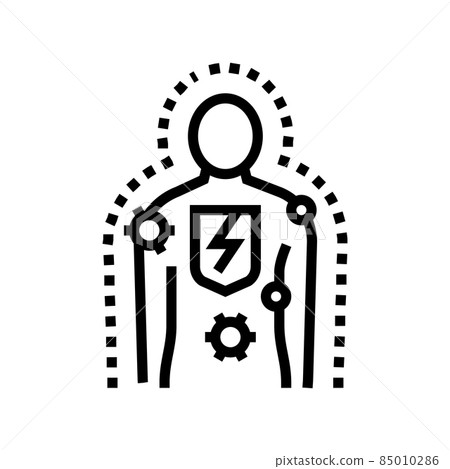 immunodeficiencies human line icon vector illustration 85010286