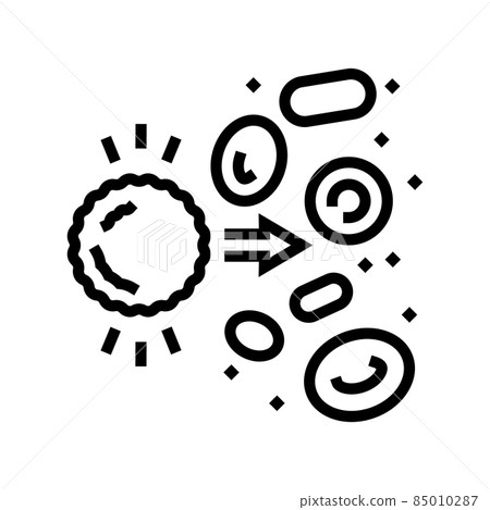 autoimmunity blood line icon vector illustration 85010287