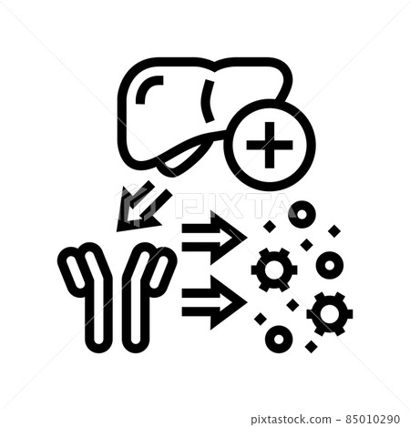 complement system line icon vector illustration 85010290