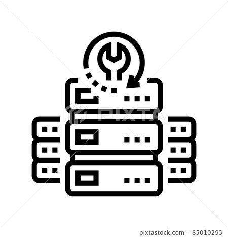 raid data recovery line icon vector illustration raid data recovery line icon vector illustration 85010293