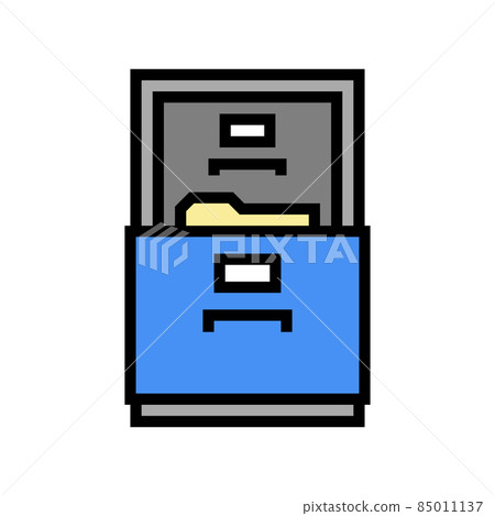 filing cabinet color icon vector illustration 85011137