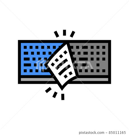keyboard cover color icon vector illustration 85011165