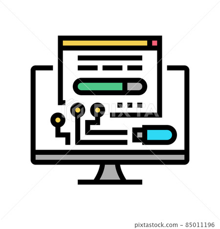 driver software color icon vector illustration driver software color icon vector illustration 85011196