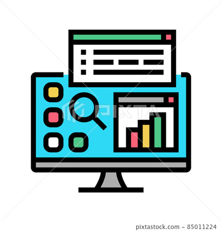 desktop applications color icon vector illustration 85011224