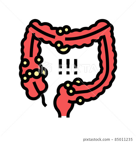 crohns disease color icon vector illustration crohns disease color icon vector illustration 85011235