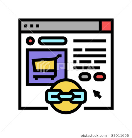 e-commerce link building color icon vector illustration e-commerce link building color icon vector illustration 85011606
