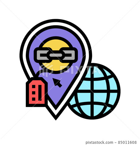 local link building color icon vector illustration 85011608