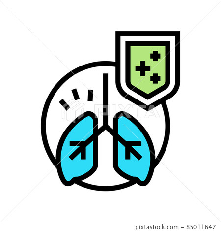 lungs immunity defense color icon vector illustration 85011647