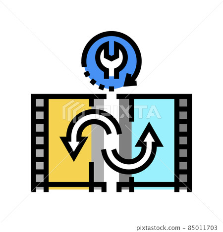 tape duplication color icon vector illustration tape duplication color icon vector illustration 85011703