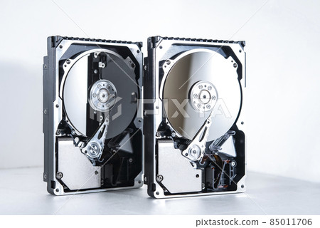 Close-up photo of a hard disk with a shell 85011706