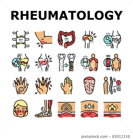 Rheumatology Disease Problem Icons Set Vector Rheumatology Disease Problem Icons Set Vector 85012338