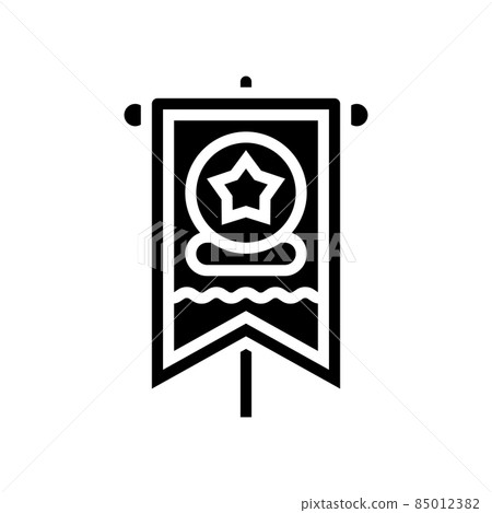 flag parade festival attribute glyph icon vector illustration 85012382