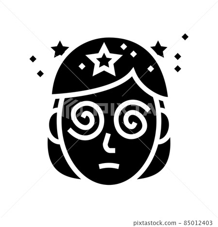 dizziness patient glyph icon vector illustration 85012403