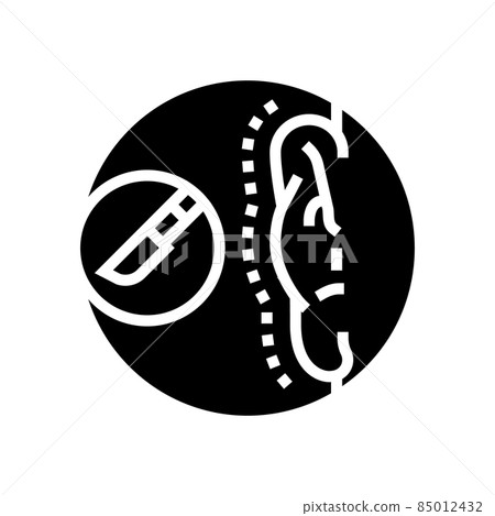 otoplasty surgery glyph icon vector illustration otoplasty surgery glyph icon vector illustration 85012432
