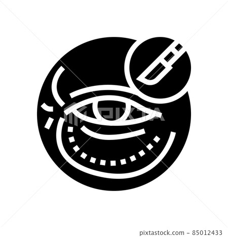 blepharoplasty surgery glyph icon vector illustration blepharoplasty surgery glyph icon vector illustration 85012433