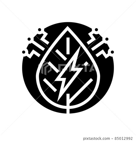 green energy glyph icon vector illustration 85012992