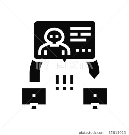 eavesdropping attacks glyph icon vector illustration 85013013