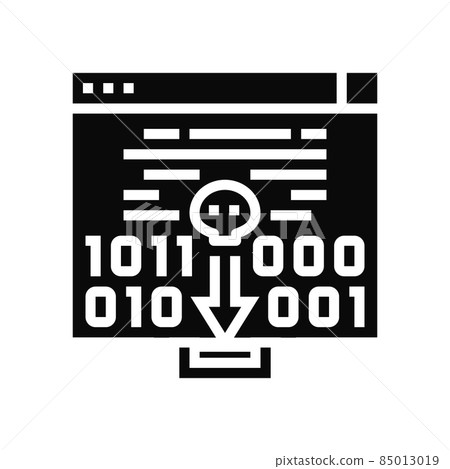 drive by attacks glyph icon vector illustration 85013019