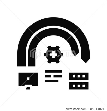 ping of death attack glyph icon vector illustration 85013021