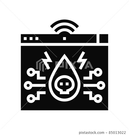 teardrop attack glyph icon vector illustration 85013022