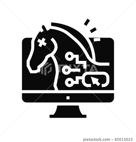 trojan horses glyph icon vector illustration trojan horses glyph icon vector illustration 85013023