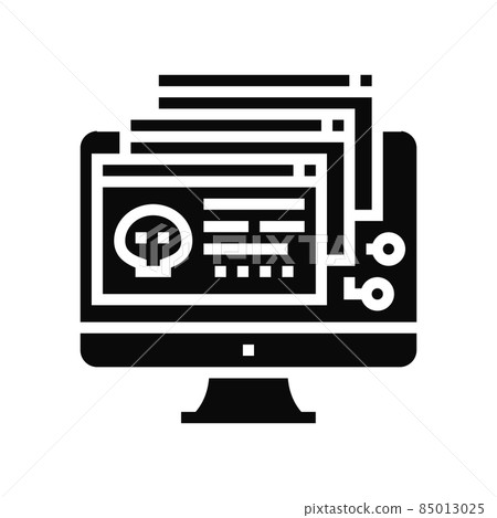 malware software glyph icon vector illustration malware software glyph icon vector illustration 85013025