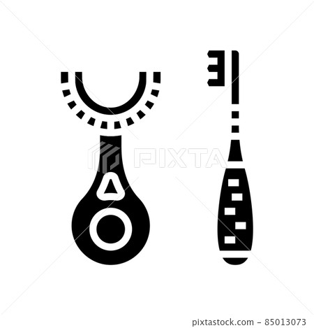 toddler toothbrush glyph icon vector illustration toddler toothbrush glyph icon vector illustration 85013073