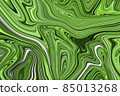 Fluid art. Marble ink colorful. Green marble pattern texture abstract background. can be used for background or wallpaper, Flow ink 85013268