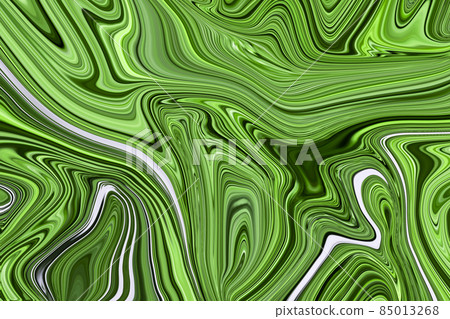 Fluid art. Marble ink colorful. Green marble pattern texture abstract background. can be used for background or wallpaper, Flow ink 85013268