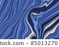 Fluid art. Marble ink colorful. Blue marble pattern texture abstract background. can be used for background or wallpaper, Flow ink 85013270