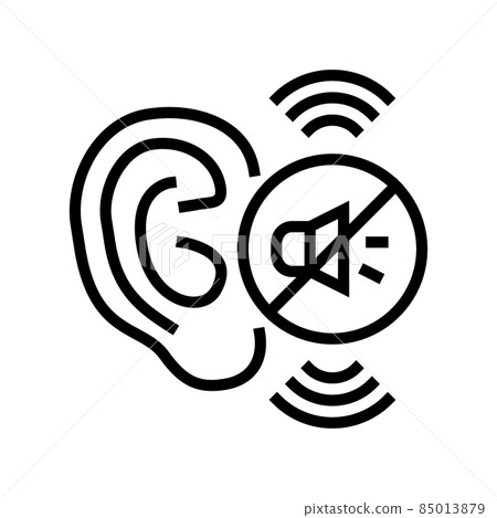 hearing loss line icon vector illustration hearing loss line icon vector illustration 85013879
