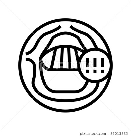 hoarseness health problem line icon vector illustration hoarseness health problem line icon vector illustration 85013883