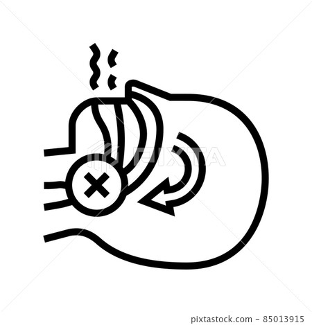 sleep apnea line icon vector illustration 85013915