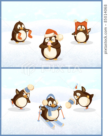 Merry Christmas Santa Claus Hat Worn by Animal 85014068