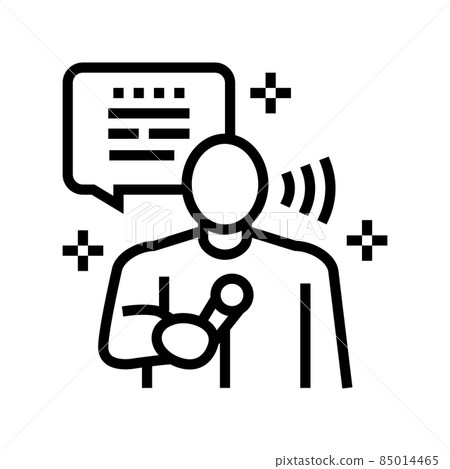 speaker of festival line icon vector illustration speaker of festival line icon vector illustration 85014465