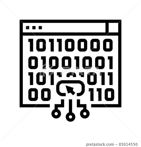 cross-site scripting line icon vector illustration 85014550